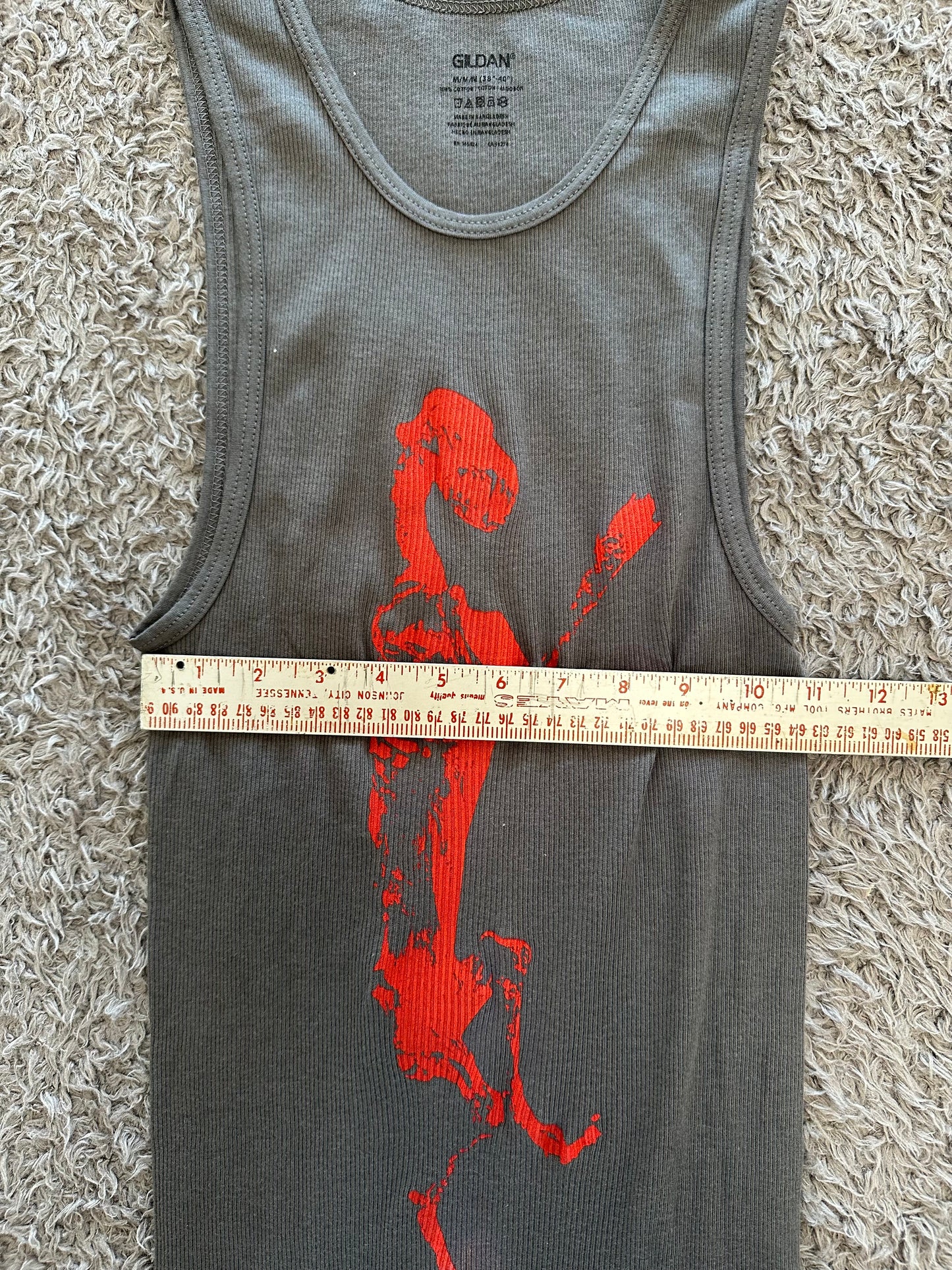 Dog Tank Grey/Red