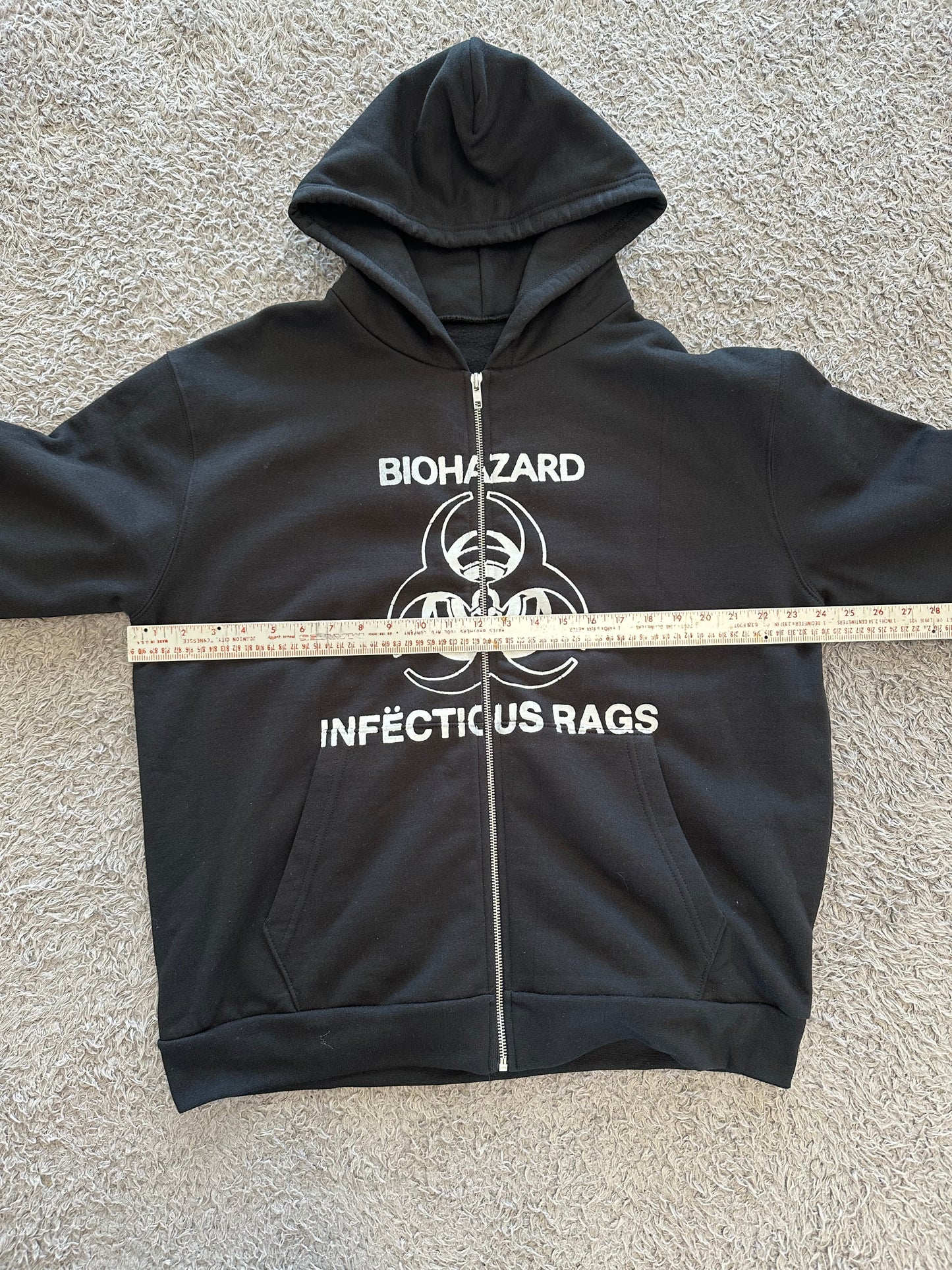 Biohazard Black Zip Hood