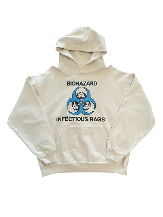Biohazard Heavyweight Hood (cream color blank)