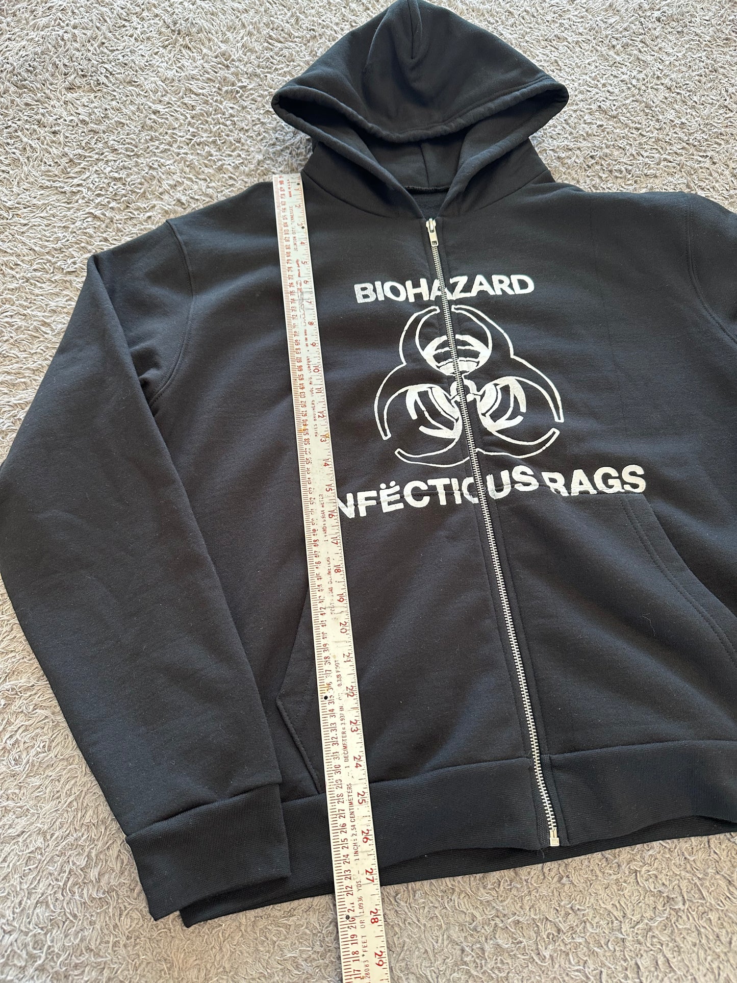 Biohazard Black Zip Hood