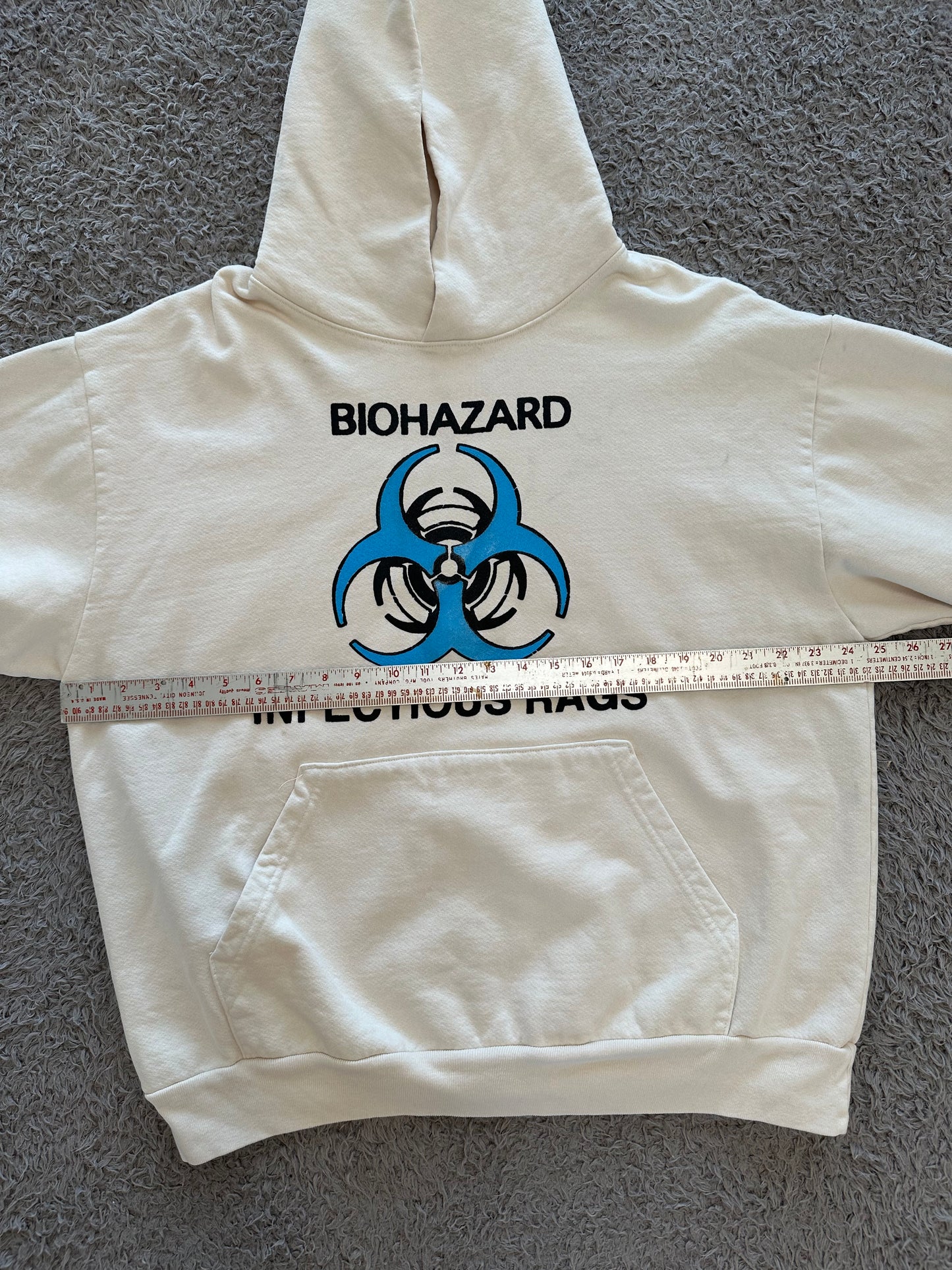 Biohazard Heavyweight Hood (cream color blank)