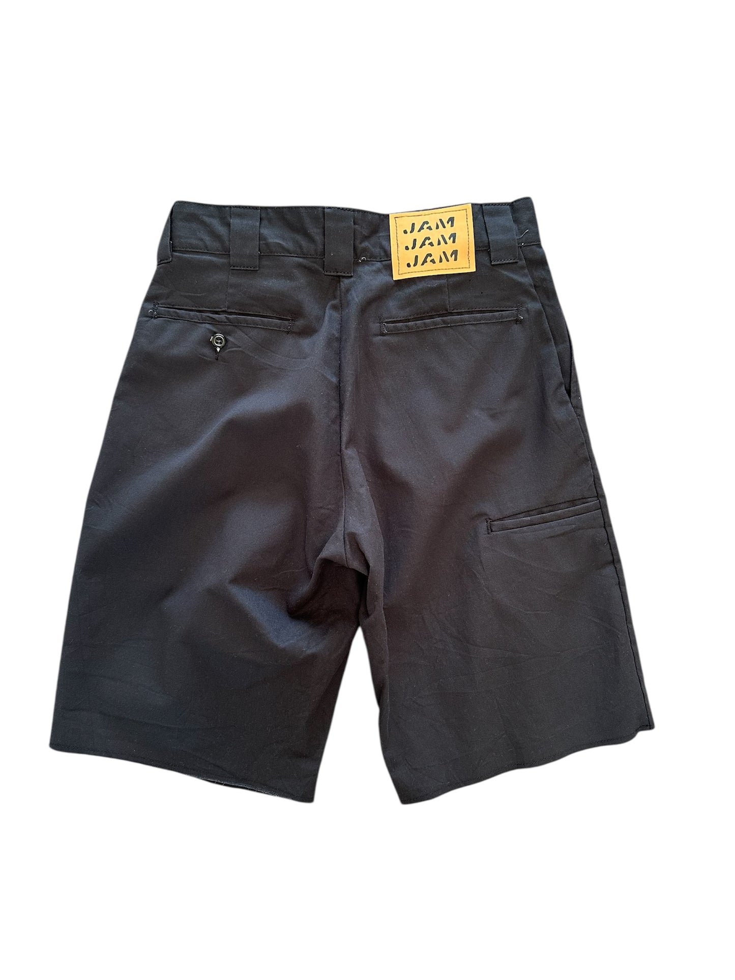 Jam Cargo Shorts Black w/ finished Raw Hem