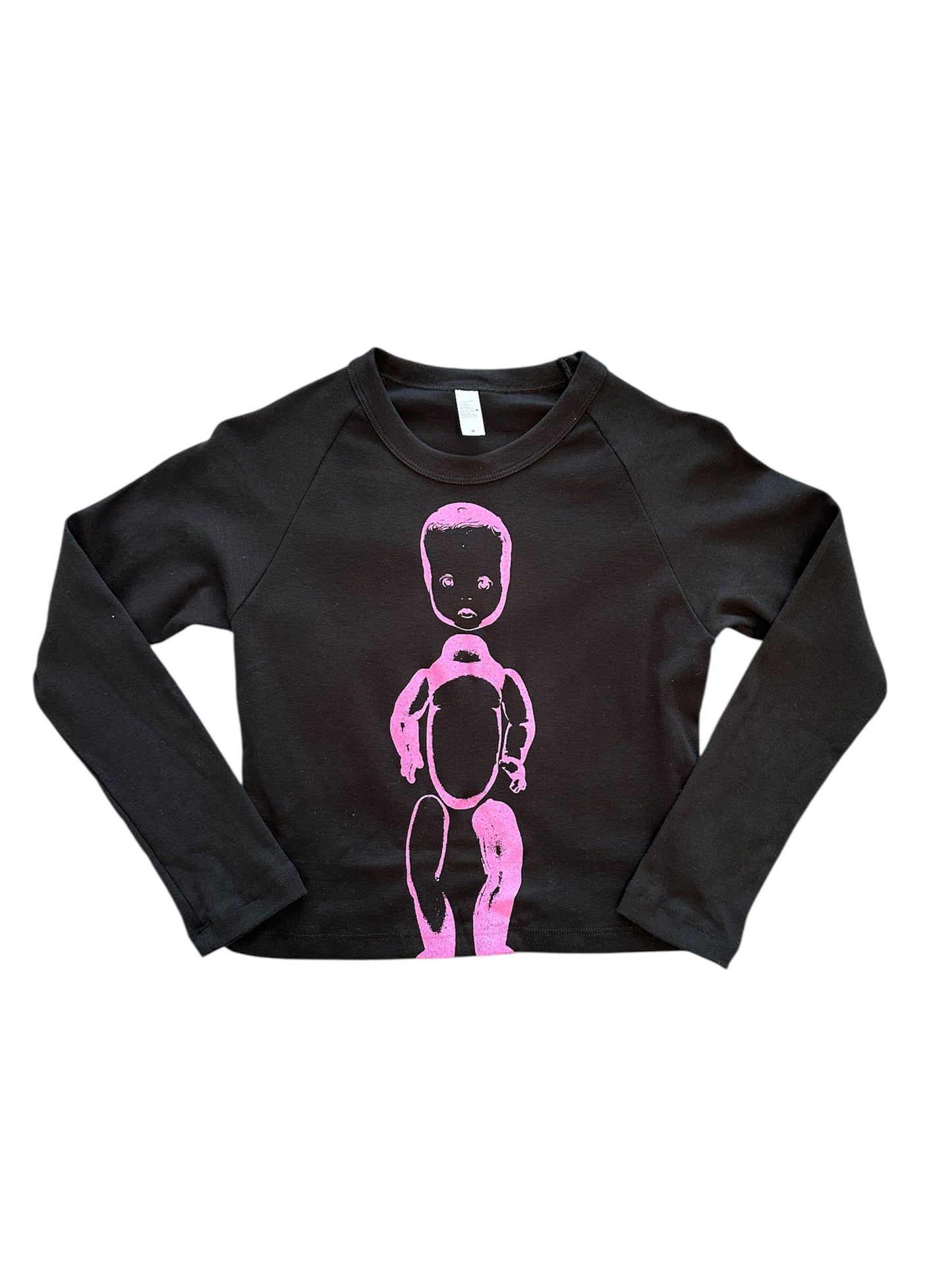 Baby Tee Black/Pink Longsleeve