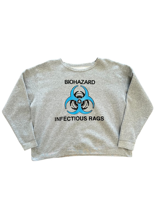 Biohazard Grey Boxy Crewneck